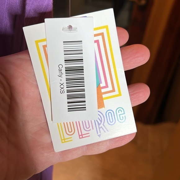 LuLaRoe Carly Purple Ribbed Hi Low Dress Size XXS - Picture 4 of 6